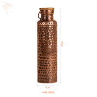 Copper Bottle - Hammered 3 Yoga Posture - Antique