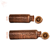 Copper Bottle - Hammered 3 Yoga Posture - Antique