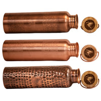 Pure Copper (99%) Bottle - Bulk Order (3-20) - Engraved Yoga Posture - Natural Water Detox / Anti Bacterial - Excellent Craft-man ship.