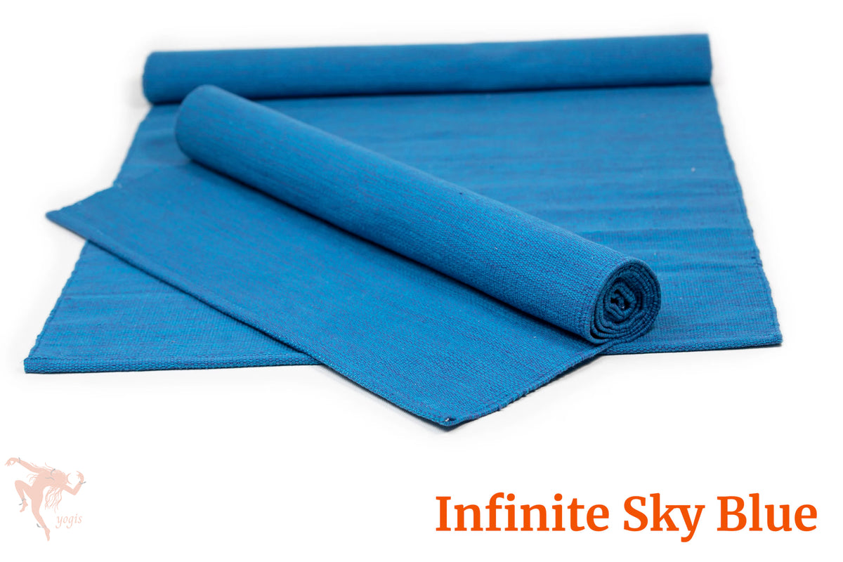 Organic Cotton Yoga Mat / Rug - Bulk Order (3-10) - Eco Friendly, Handicraft, Washable, Better Grip