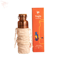 Copper Bottle - Flower and 4 Yoga Posture - Antique