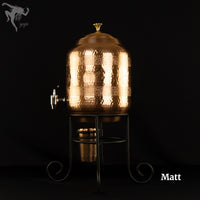 Pure Copper (99%) Water Tank Set - 5L - Engraved Yoga Posture - Natural Water Detox / Anti Bacterial - Excellent Craft-man ship