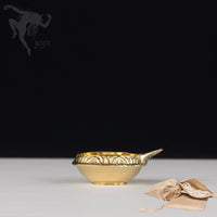 Small Brass Oil Lamp with 100 Oil Lamp Wick.  A source of Ether (Fire Element)
