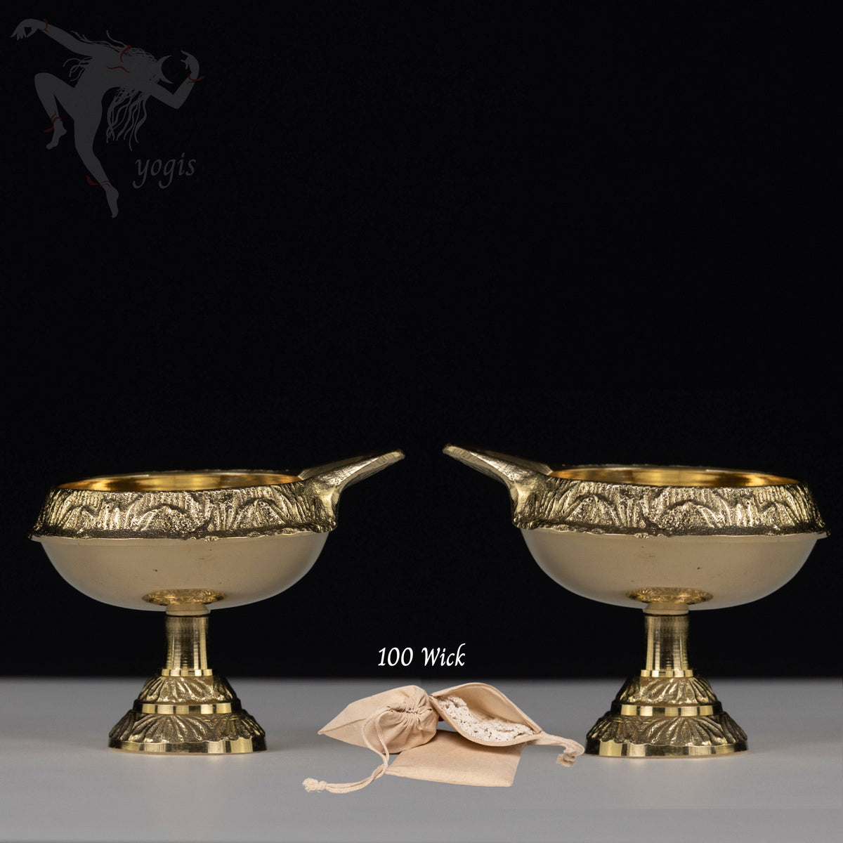 Brass Oil Lamp with 100 Oil Lamp Wick.  A source of Ether (Fire Element)