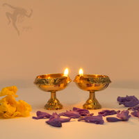 Brass Oil Lamp with 100 Oil Lamp Wick.  A source of Ether (Fire Element)