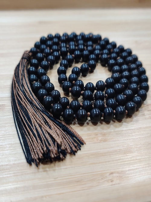 Ebony Wood Malas 6mm Knotted 8mm