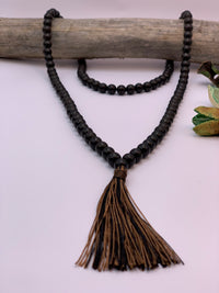 Ebony Wood Malas 6mm Knotted 8mm