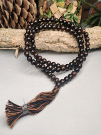 Ebony Wood Malas 6mm Knotted 8mm
