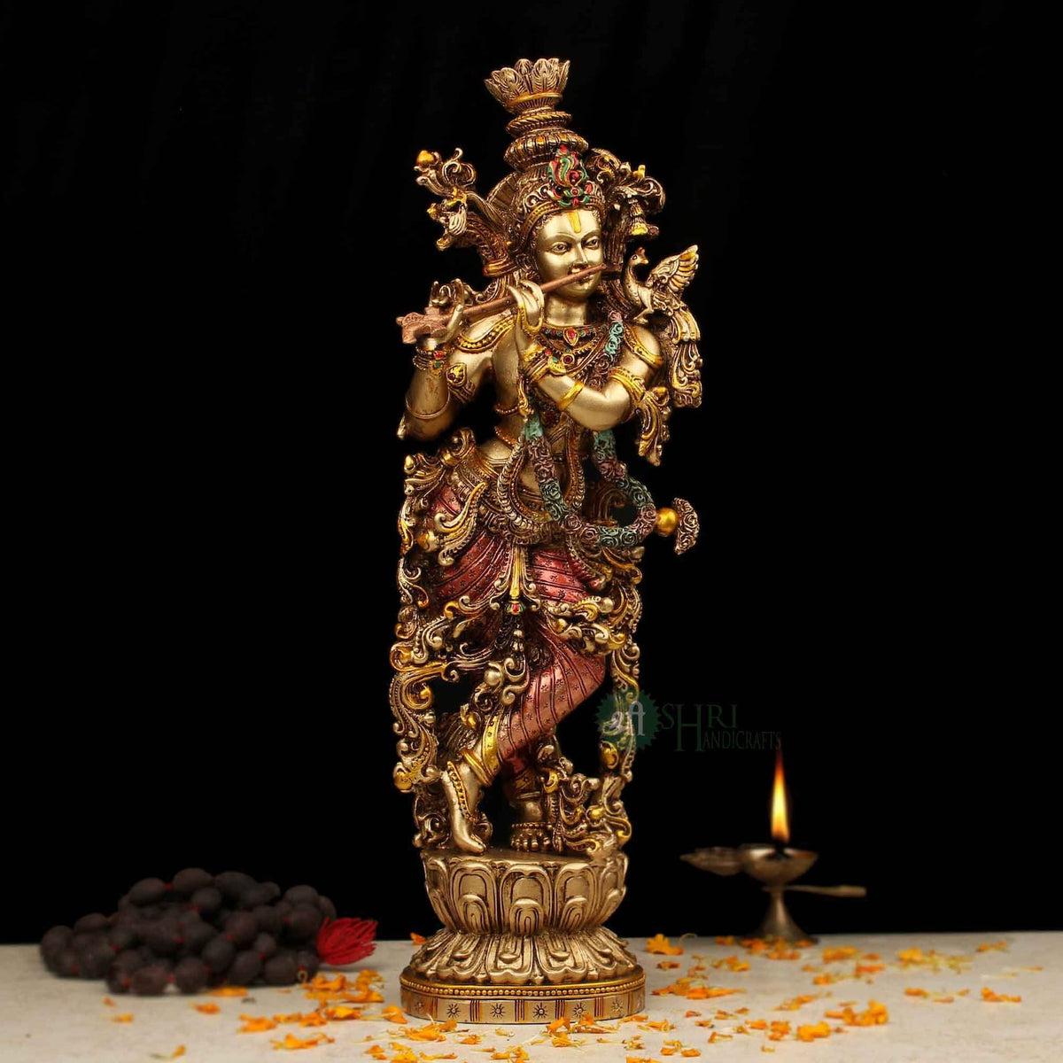 KRISHNA FLUTE STATUE 15"