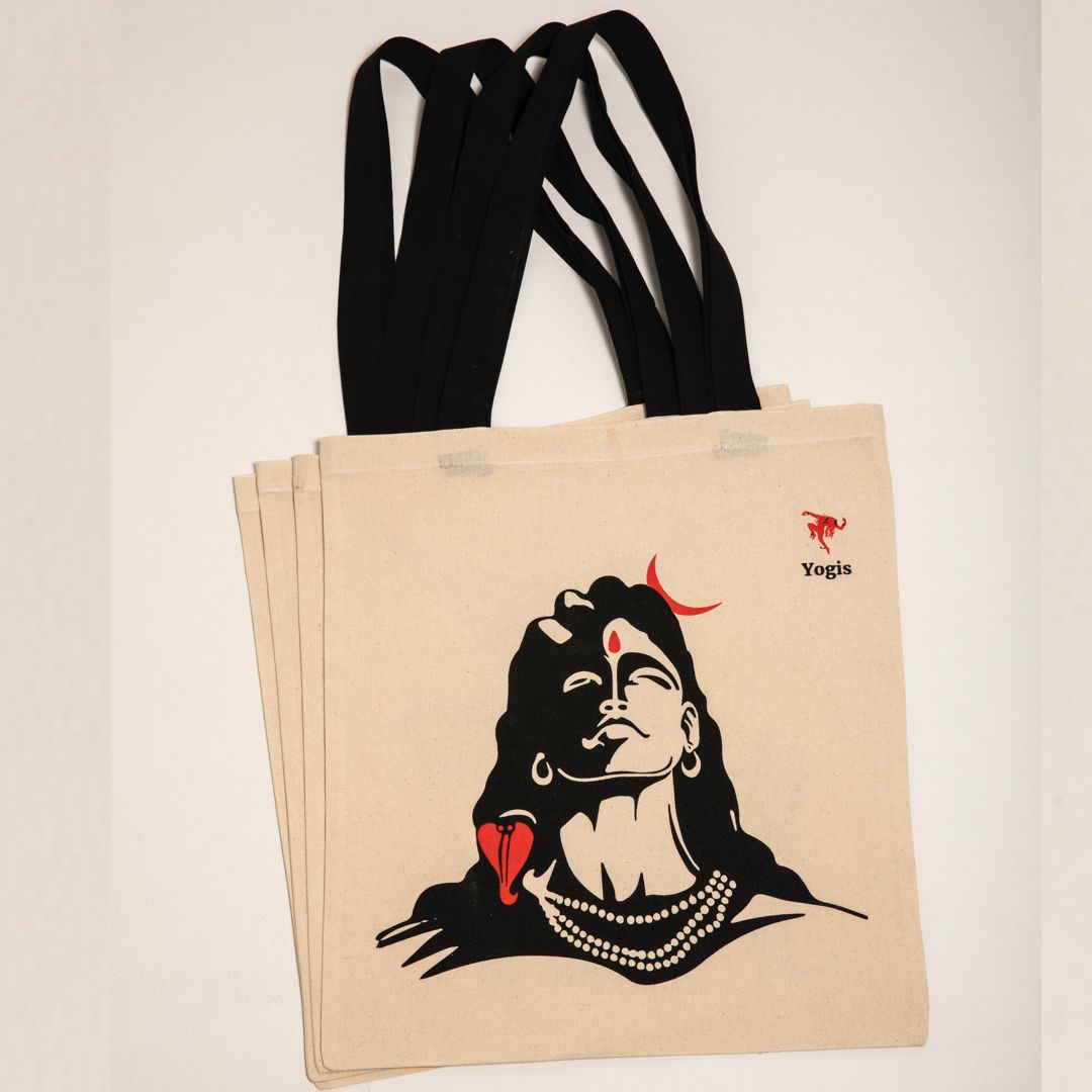 Organic Cotton Bag Adiyogi Printed