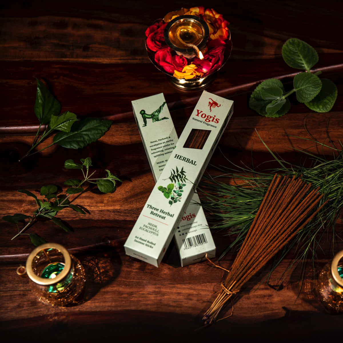 Natural Incense Combo Pack - Handmade by Rural Womens ( Mystical, Herbal, Blossom)