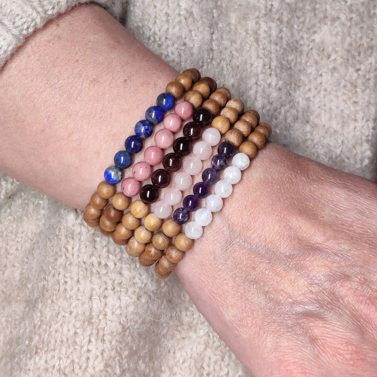 Pure Sandalwood & GemStone Bracelets