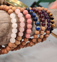 Pure Sandalwood & GemStone Bracelets