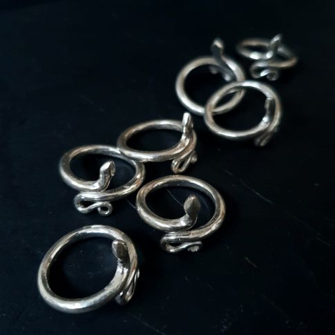 Isha Consecrated Silver Snake Ring / Sarpasutra
