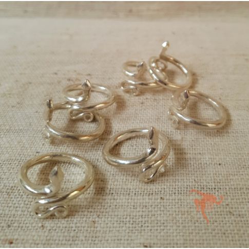 Isha Consecrated Silver Snake Ring / Sarpasutra