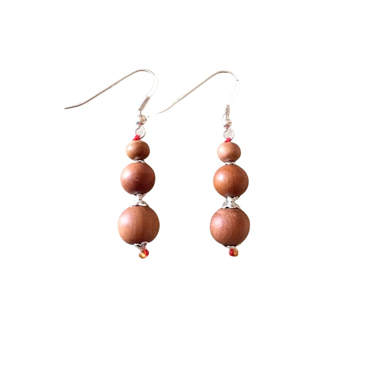 Sandalwood Earrings - Sterling Silver