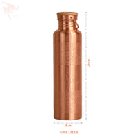 Copper Bottle - Flower and 4 Yoga Posture - Matt