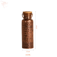 Copper Bottle - Hammered 3 Yoga Posture - Antique