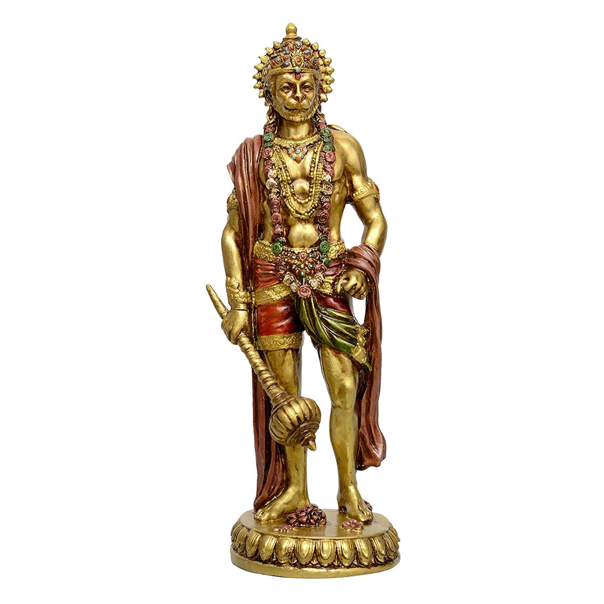 Resin Copper Hanuman Standing 10"