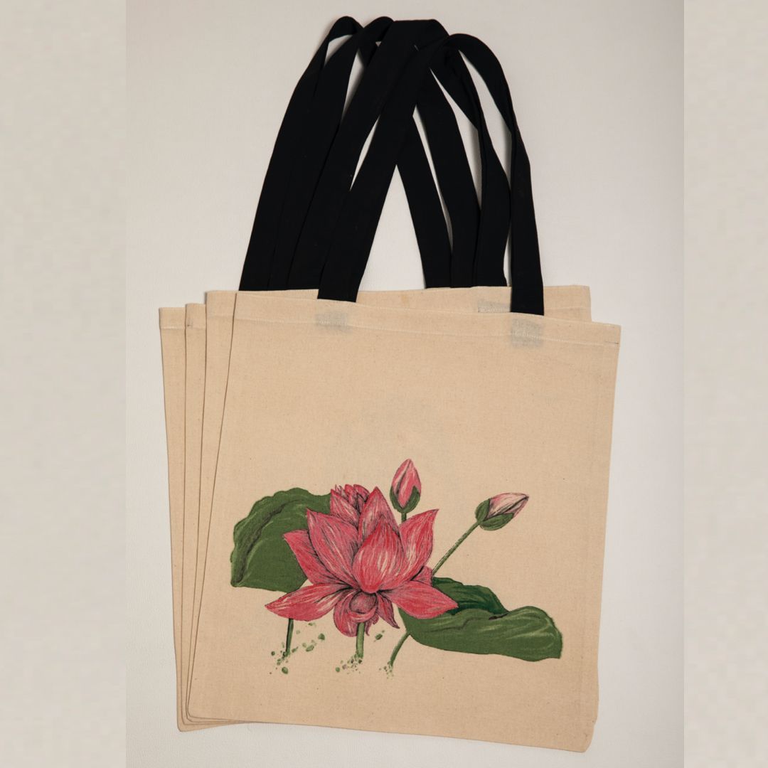 Organic Cotton Bag Lotus Bloom